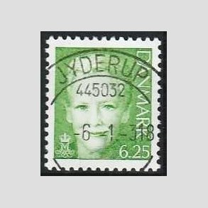 FRIMRKER DANMARK | 2003 - AFA 1339 - Dronning Margrethe - 6,25 Kr. grn - Pragt stemplet Jyderup