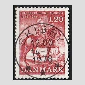 FRIM�RKER DANMARK | 1978 - AFA 656 - Frederiksborgmuseet 100 �r - 1,20 Kr. r�d - Pragt Stemplet Skibby