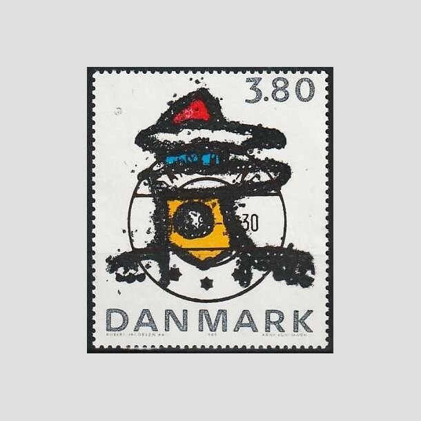 FRIMRKER DANMARK | 1985 - AFA 846 - Kunst af Robert Jacobsen - 3,80 Kr. flerfarvet - Lux Stemplet Sakskbing (Pragtmrke)