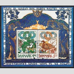 FRIM�RKER DANMARK | 1999 - AFA 1206 - For�rsbebudere - 9,25 Kr. Miniark - Lux Stemplet Vanl�se