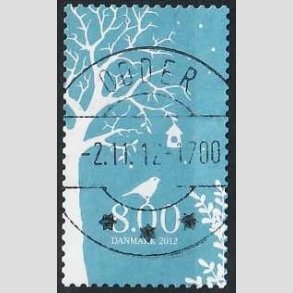 FRIMRKER DANMARK | 2012 - AFA 1722 - Vinter - 8,00 Kr. flerfarvet - Pragt Stemplet Odder