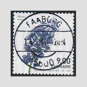 FRIM�RKER DANMARK | 2014 - AFA 1766 - For�rsblomster - 9,00 Kr. flerfarvet - Lux Stemplet Faaborg