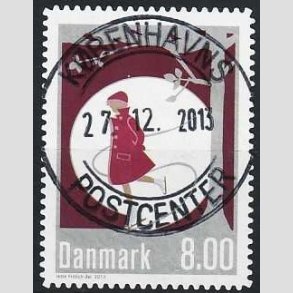 FRIM�RKER DANMARK | 2013 - AFA 1757a - Vinterstemning - 8,00 Kr. flerfarvet - Pragt Stemplet 