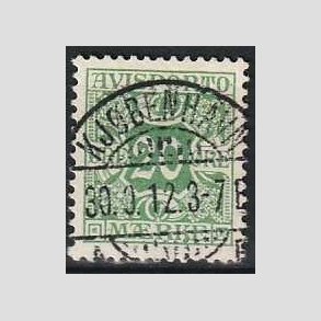 FRIMRKER DANMARK | 1907 - AFA 5 - 20 re grn Avisporto - Lux Stemplet 