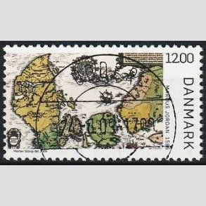 FRIMRKER DANMARK | 2009 - AFA 1587 - Gamle Danmarkskort - 12,00 Kr. flerfarvet - Lux Stemplet Odder