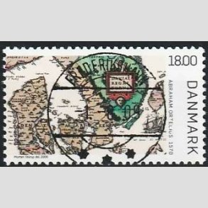 FRIMRKER DANMARK | 2009 - AFA 1588 - Gamle Danmarkskort - 18,00 Kr. flerfarvet - Lux Stemplet Frederikshavn