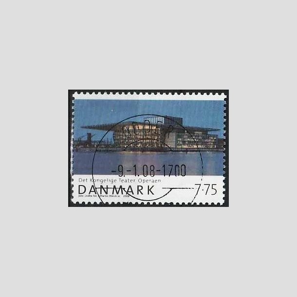 FRIMRKER DANMARK | 2008 - AFA 1528 - Den danske nationalscene - 7,75 Kr. Operaen - Lux Stemplet Odder