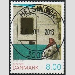 FRIM�RKER DANMARK | 2011 - AFA 1653E - Campingliv - 8,00 Kr. flerfarvet - Lux Stemplet Helsing�r