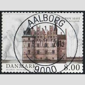 FRIM�RKER DANMARK | 2013 - AFA 1738 - Danske herreg�rde II - 8,00 kr. Egeskov slot - Lux Stemplet Aalborg