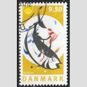 FRIMRKER DANMARK | 2005 - AFA 1438 - Europamrker - 9,50 Kr. Fiskeret - Pnt hjrnestemplet