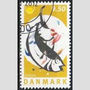 FRIMRKER DANMARK | 2005 - AFA 1438 - Europamrker - 9,50 Kr. Fiskeret - Pnt hjrnestemplet