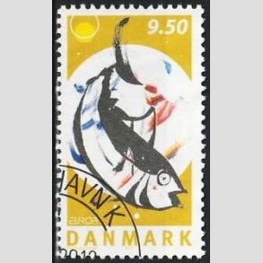 FRIMRKER DANMARK | 2005 - AFA 1438 - Europamrker - 9,50 Kr. Fiskeret - Pnt hjrnestemplet