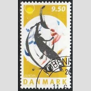 FRIMRKER DANMARK | 2005 - AFA 1438 - Europamrker - 9,50 Kr. Fiskeret - Pnt hjrnestemplet