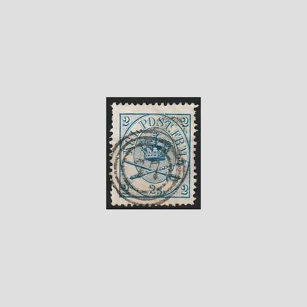 FRIMRKER DANMARK | 1864-70 - AFA 11 - 2 Skilling bl - Krone Scepter - Stemplet