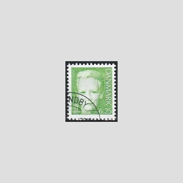 FRIMRKER DANMARK | 2003 - AFA 1339 - Dronning Margrethe - 6,25 Kr. grn - Pnt hjrnestemplet