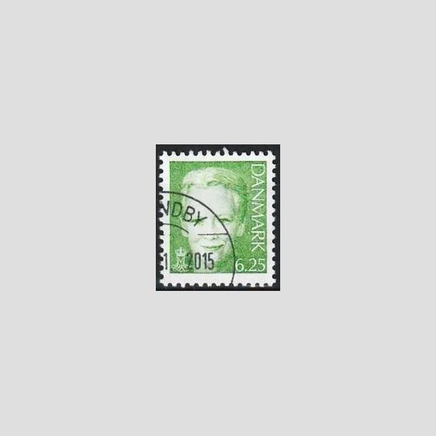 FRIMRKER DANMARK | 2003 - AFA 1339 - Dronning Margrethe - 6,25 Kr. grn - Pnt hjrnestemplet