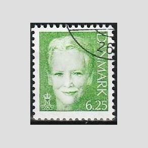 FRIMRKER DANMARK | 2003 - AFA 1339 - Dronning Margrethe - 6,25 Kr. grn - Pnt hjrnestemplet