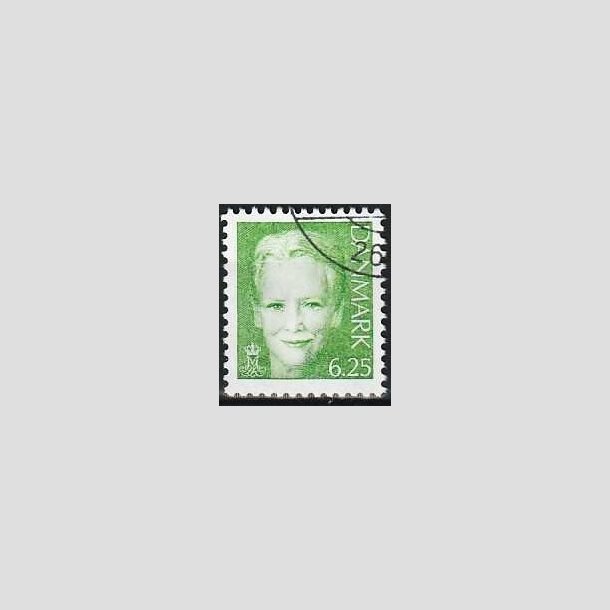 FRIMRKER DANMARK | 2003 - AFA 1339 - Dronning Margrethe - 6,25 Kr. grn - Pnt hjrnestemplet