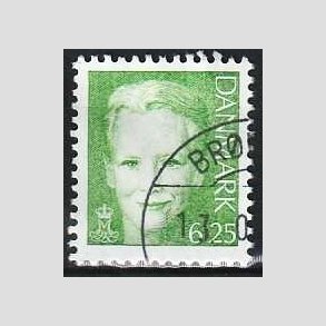FRIMRKER DANMARK | 2003 - AFA 1339 - Dronning Margrethe - 6,25 Kr. grn - Pnt hjrnestemplet