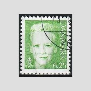 FRIMRKER DANMARK | 2003 - AFA 1339 - Dronning Margrethe - 6,25 Kr. grn - Pnt hjrnestemplet
