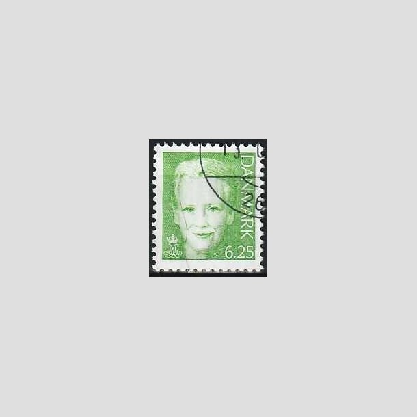 FRIMRKER DANMARK | 2003 - AFA 1339 - Dronning Margrethe - 6,25 Kr. grn - Pnt hjrnestemplet