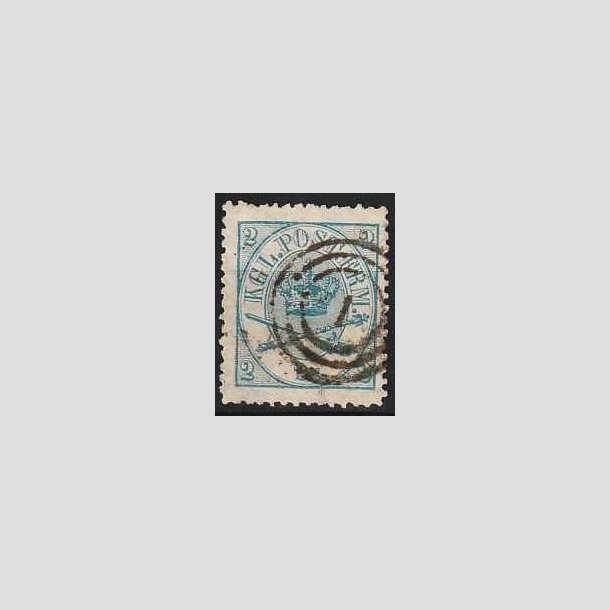 FRIMRKER DANMARK | 1864-70 - AFA 11 - 2 Skilling bl - Krone Scepter - Stemplet