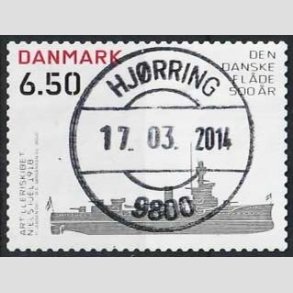 FRIMRKER DANMARK | 2010 - AFA 1621E - Den Danske flde 500 r - 6,50 Kr. Niels Juel - Lux Stemplet Hjrring