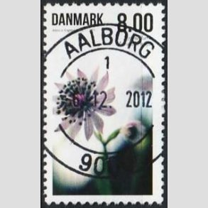 FRIM�RKER DANMARK | 2011 - AFA 1665A - Sommerens blomster - 8,00 Kr. flerfarvet - Lux Stemplet Aalborg