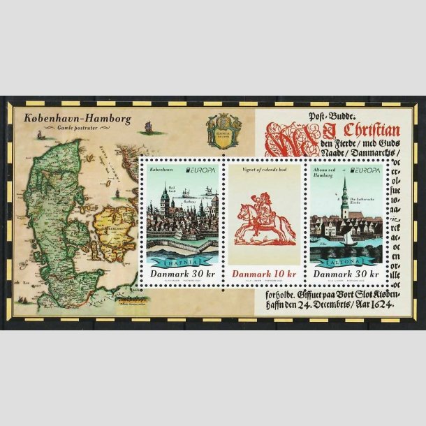FRIMRKER DANMARK | 2020 - AFA 2007 - Gamle postruter. - 70,00 kr. Miniark - Postfrisk