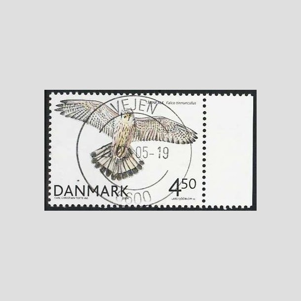 FRIMRKER DANMARK | 2004 - AFA 1409 - Rovfugle i Danmark - 4,50 Kr. Trnfalk - Pragt Stemplet Vejen