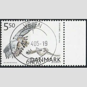 FRIM�RKER DANMARK | 2004 - AFA 1410 - Rovfugle i Danmark - 5,50 Kr. Spurveh�g - Pragt Stemplet Vejen
