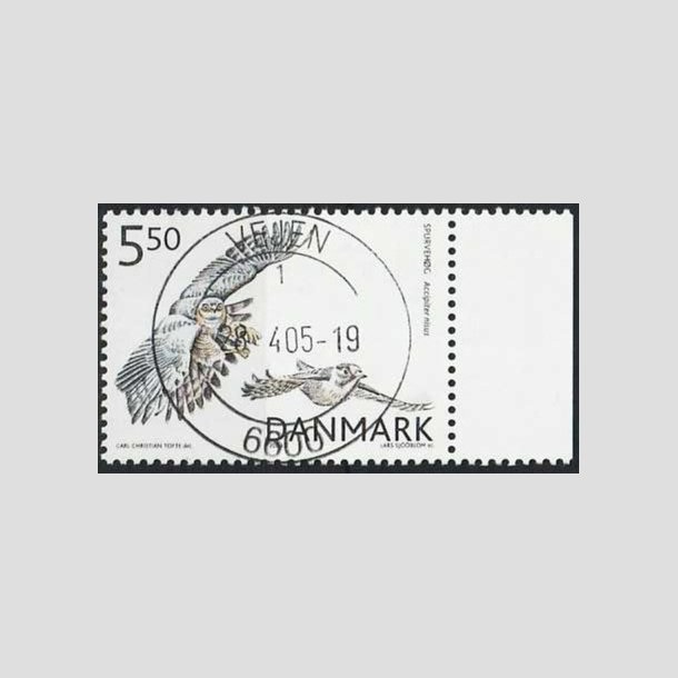 FRIMRKER DANMARK | 2004 - AFA 1410 - Rovfugle i Danmark - 5,50 Kr. Spurvehg - Pragt Stemplet Vejen