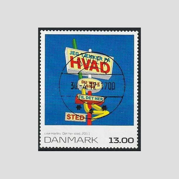 FRIMRKER DANMARK | 2011 - AFA 1651E - Frimrkekunst 15 - 13,00 Kr. flerfarvet - Lux Stemplet Odder