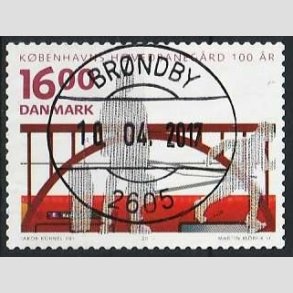 FRIM�RKER DANMARK | 2011 - AFA 1678 - KBH Hovedbaneg�rd 100 �r - 16,00 Kr. flerfarvet - Pragt Stemplet Odder