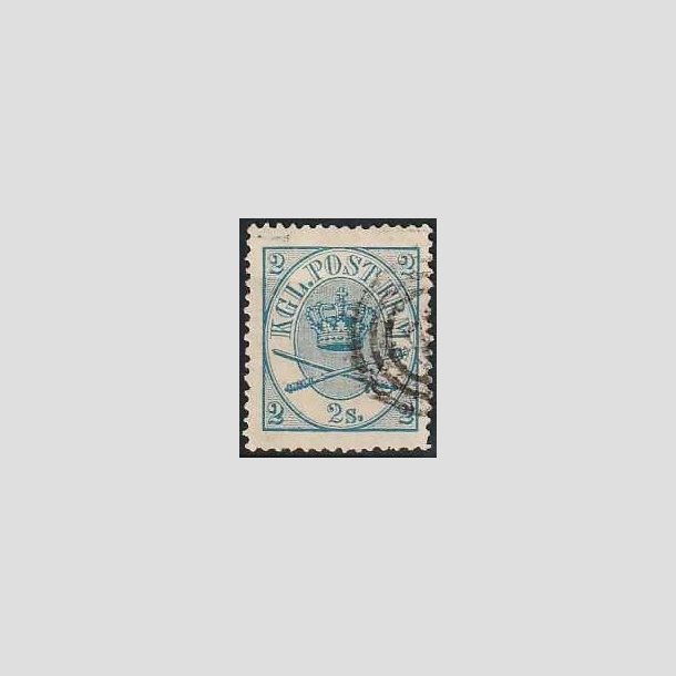 FRIMRKER DANMARK | 1864-70 - AFA 11 - 2 Skilling bl - Krone Scepter - Stemplet