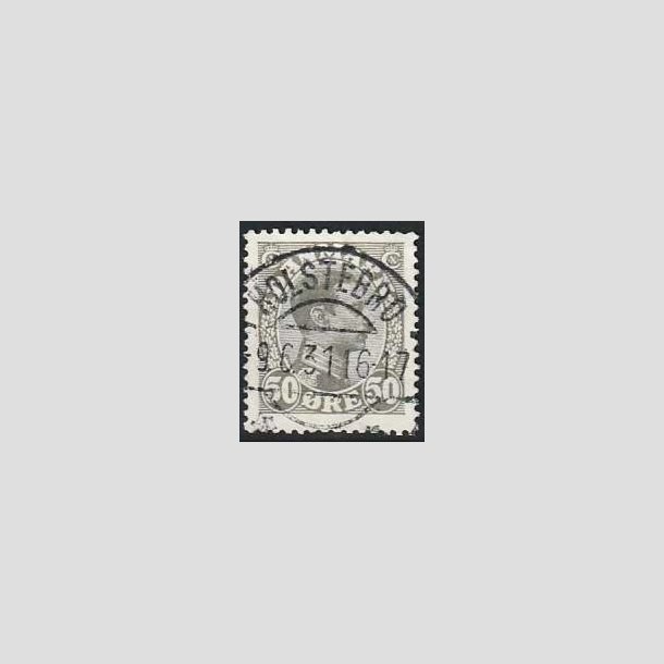 FRIMRKER DANMARK | 1921-22 - AFA 129a - Chr. X 50 re gr - Lux Stemplet Holstebro