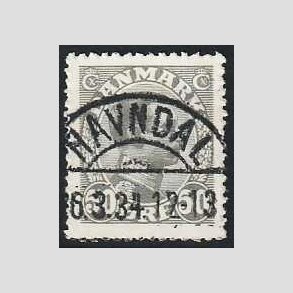 FRIMRKER DANMARK | 1921-22 - AFA 129a - Chr. X 50 re gr - Lux Stemplet Havndal