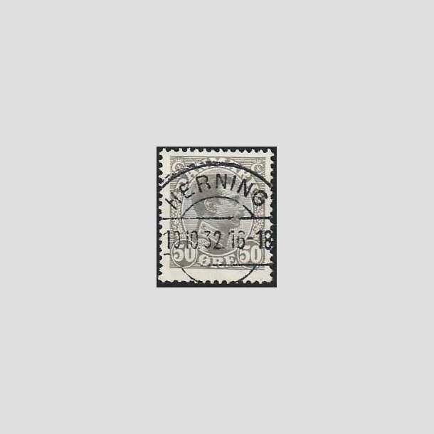 FRIMRKER DANMARK | 1921-22 - AFA 129a - Chr. X 50 re gr - Lux Stemplet Herning