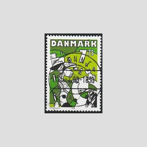 FRIMRKER DANMARK | 2008 - AFA 1547 - Europamrke - 7,75 Kr. flerfarvet - Lux Stemplet Rnne