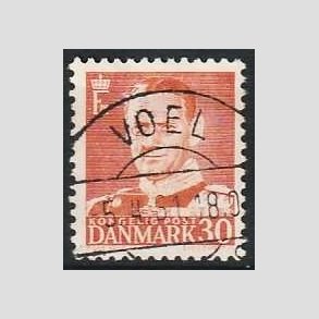 FRIMRKER DANMARK | 1952-53 - AFA 337 - Fr. IX 30 re rd - Lux Stemplet Voel