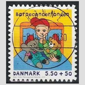 FRIMRKER DANMARK | 2010 - AFA 1605Ea - Brnecanserfonden - 5,50 + 0,50 Kr. flerfarvet - Pragt Stemplet Rnne