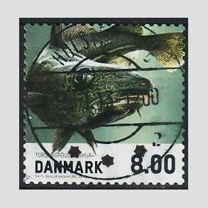 FRIM�RKER DANMARK | 2013 - AFA 1727 - Fisk - 8,00 Kr. torsk - Pragt Stemplet Holstebro