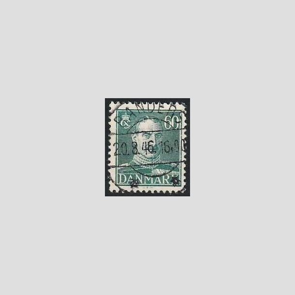 FRIMRKER DANMARK | 1944 - AFA 284 - Chr. X 60 re blgrn - Lux Stemplet Randers