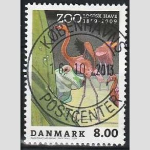 FRIM�RKER DANMARK | 2009 - AFA 1580 - Zoologisk Have - 8,00 Kr. flerfarvet - Lux Stemplet 
