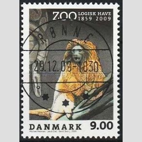 FRIMRKER DANMARK | 2009 - AFA 1581 - Zoologisk Have - 9,00 Kr. flerfarvet - Lux Stemplet Rnne