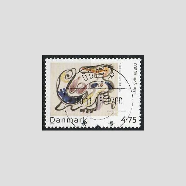 FRIMRKER DANMARK | 2006 - AFA 1484 - Cobra-malere 9. - 4,75 Kr. Asger Jorn - Pragt Stemplet Odder