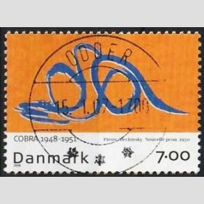 FRIMRKER DANMARK | 2006 - AFA 1486 - Cobra-malere 9. - 7,00 Kr. Pierre Alechinsky - Pragt Stemplet Odder