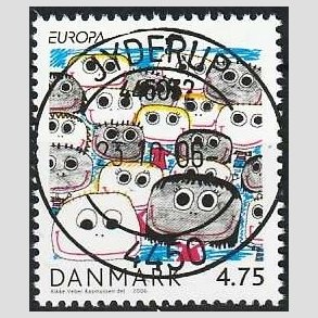 FRIMRKER DANMARK | 2006 - AFA 1482 - Europamrker brn/unge - 4,75 Kr. flerfarvet - Pragt Stemplet Jyderup