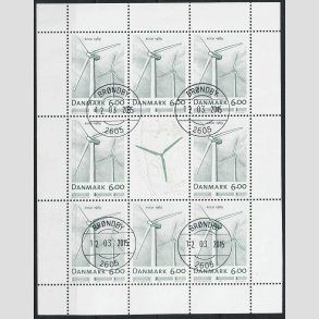 FRIM�RKER DANMARK | 2007 - AFA 1494 (SM�ARK NR. 30) - Danske vindm�ller - 6,00 kr. x 8 samt vignet - Pragt stemplet