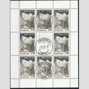 FRIM�RKER DANMARK | 2009 - AFA 1579 (SM�ARK NR. 38) - Zoologisk have 150 �r. - 6,50 kr. flerfarvet x 8 samt vignet - Pragt stemplet 